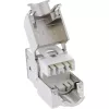 InLine Keystone υποδοχή RJ45, θωρακισμένη, Cat.6A, γκρι συσκευασία 8 τεμ.