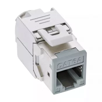 InLine Keystone υποδοχή RJ45, θωρακισμένη, Cat.6A, γκρι συσκευασία 8 τεμ.