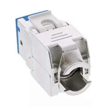 InLine Keystone υποδοχή RJ45, θωρακισμένη, Cat.6A, μπλε συσκευασία 8 τεμ.