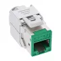 InLine Keystone υποδοχή RJ45, θωρακισμένη, Cat.6A, πράσινη συσκευασία 8 τεμ.