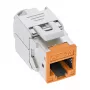 InLine Keystone υποδοχή RJ45, θωρακισμένη, Cat.6A, πορτοκαλί συσκευασία 8 τεμ.