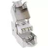 InLine Keystone υποδοχή RJ45, θωρακισμένη, Cat.6A, λευκή, συσκευασία 8 τεμ.