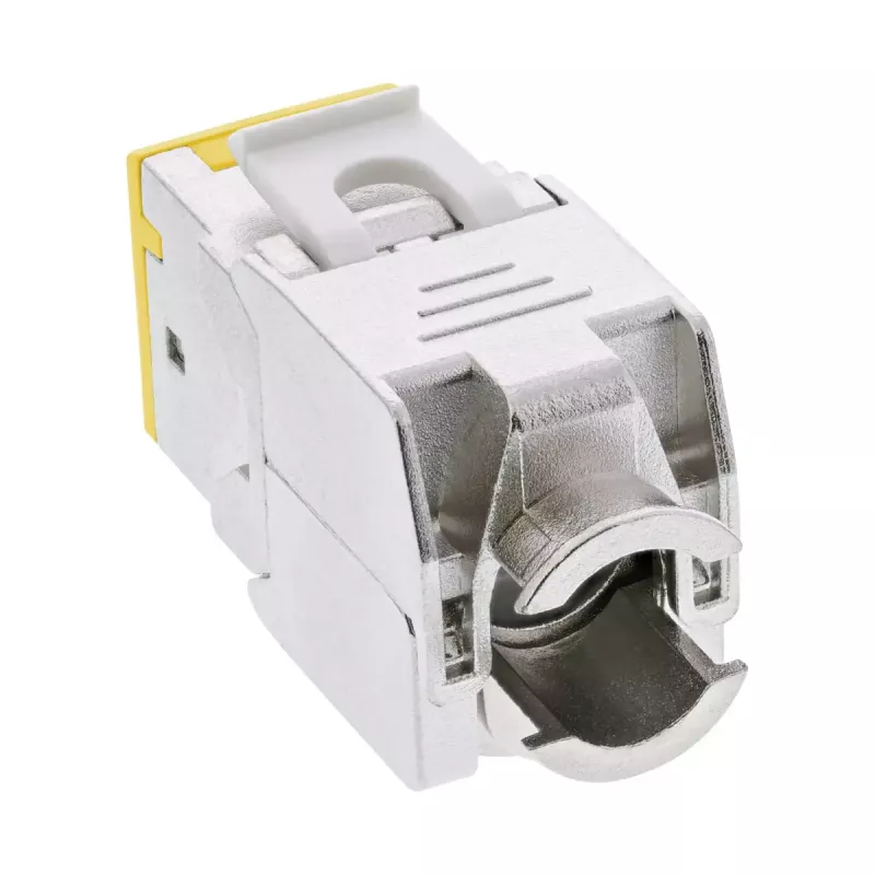 InLine Keystone υποδοχή RJ45, θωρακισμένη, Cat.6A, κίτρινη, συσκευασία 8 τεμ.