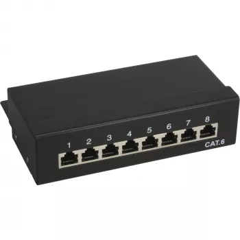 InLine Patch Panel Cat.6 8 Port Desktop μαύρο RAL9005