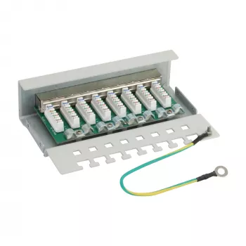InLine Patch Panel Cat.6 8 Port για Desktop γκρι RAL7035