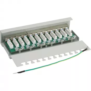 InLine Patch Panel Cat.6 12 Port τοποθέτηση σε γραφείο/τοίχο ανοιχτό γκρι RAL7035