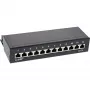 InLine Patch Panel Cat.6 12 Ports τοποθέτηση σε τραπέζι/τοίχο μαύρο RAL9005