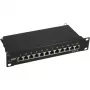 InLine Patch Panel 10 ιντσών Cat.6 12 Port 1U μαύρο RAL9005