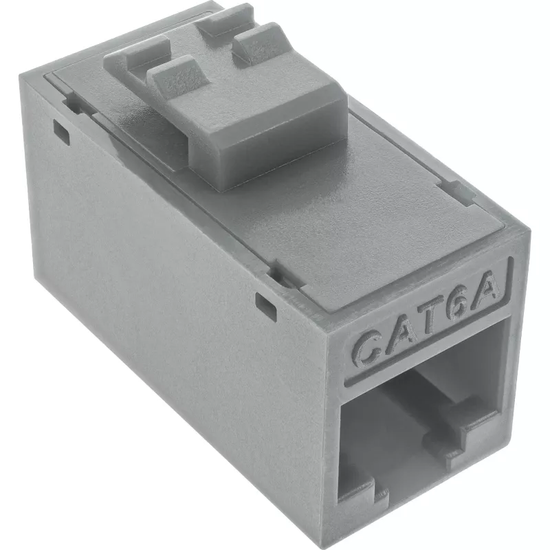 InLine Keystone υποδοχή RJ45, μη θωρακισμένη, Cat.6A, συσκευασία 8 τεμ., γκρι