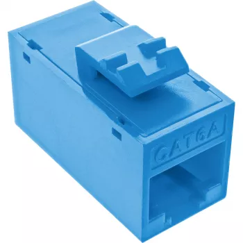 InLine Keystone υποδοχή RJ45, μη θωρακισμένη, Cat.6A, συσκευασία 8 τεμ., μπλε