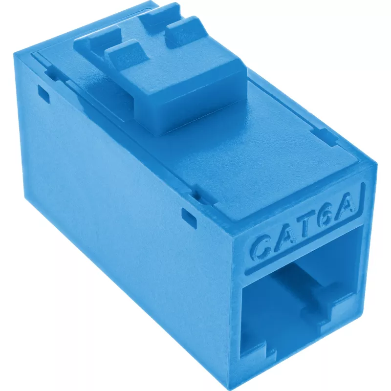 InLine Keystone υποδοχή RJ45, μη θωρακισμένη, Cat.6A, συσκευασία 8 τεμ., μπλε