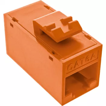 InLine Keystone υποδοχή/ζεύκτης RJ45, μη θωρακισμένη, Cat.6A, συσκευασία 8 τεμ., πορτοκαλί