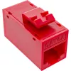 InLine Keystone υποδοχή RJ45, μη θωρακισμένη, Cat.6A, συσκευασία 8 τεμ., κόκκινη