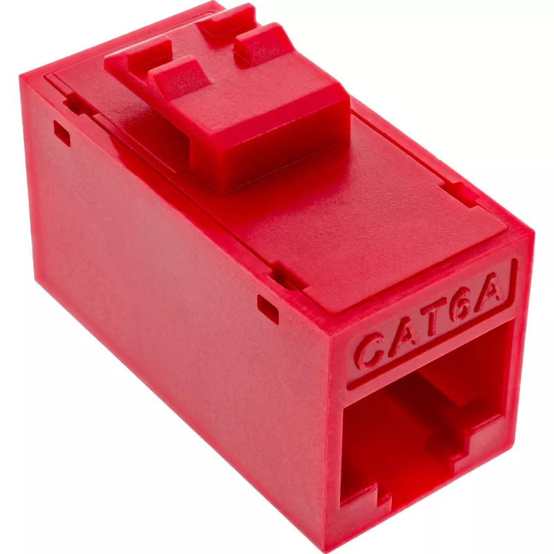 InLine Keystone υποδοχή RJ45, μη θωρακισμένη, Cat.6A, συσκευασία 8 τεμ., κόκκινη