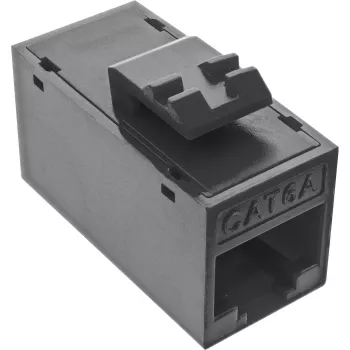InLine Keystone υποδοχή RJ45, μη θωρακισμένη, Cat.6A, συσκευασία 8 τεμ., μαύρη