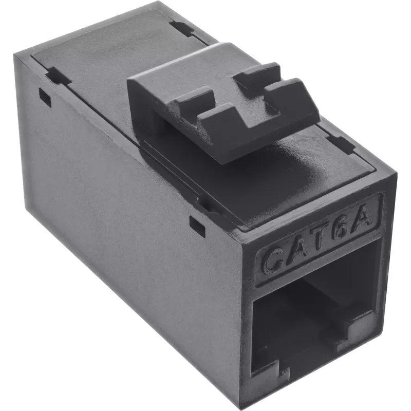 InLine Keystone υποδοχή RJ45, μη θωρακισμένη, Cat.6A, συσκευασία 8 τεμ., μαύρη
