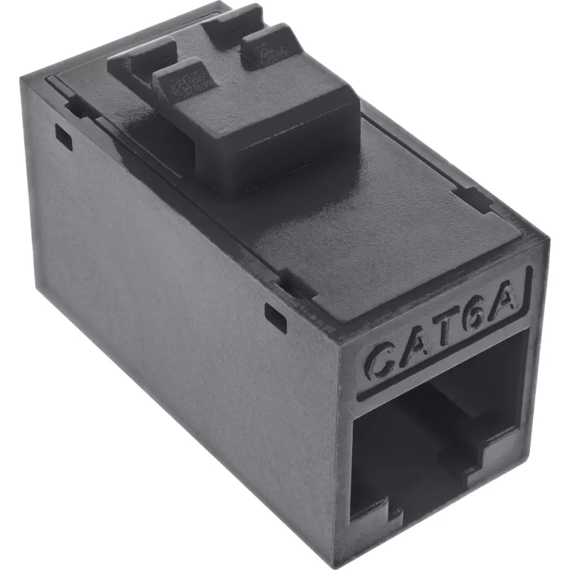 InLine Keystone υποδοχή RJ45, μη θωρακισμένη, Cat.6A, συσκευασία 8 τεμ., μαύρη