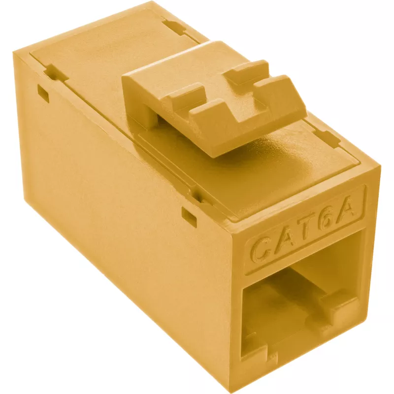 InLine Keystone υποδοχή RJ45, μη θωρακισμένη, Cat.6A, συσκευασία 8 τεμ., κίτρινη