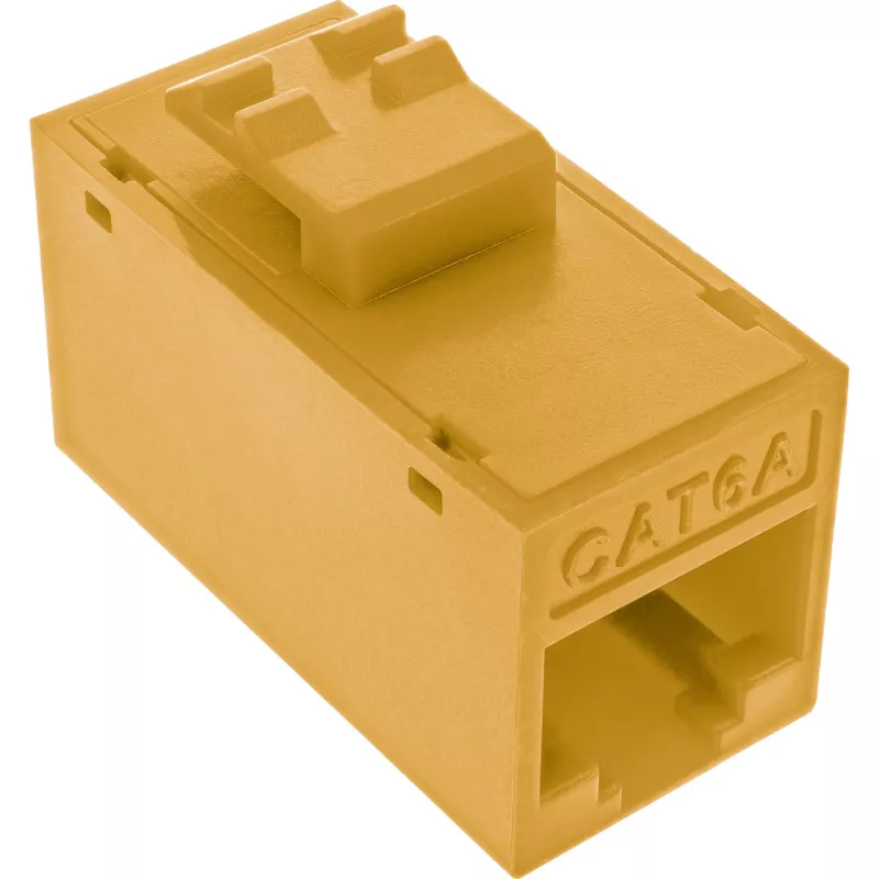 InLine Keystone υποδοχή RJ45, μη θωρακισμένη, Cat.6A, συσκευασία 8 τεμ., κίτρινη