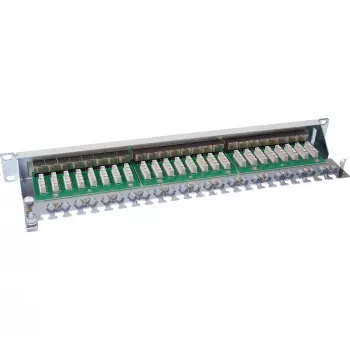 InLine Patch Panel Cat.6 24 Port 19 ιντσών 1HE ανοιχτό γκρι RAL7035