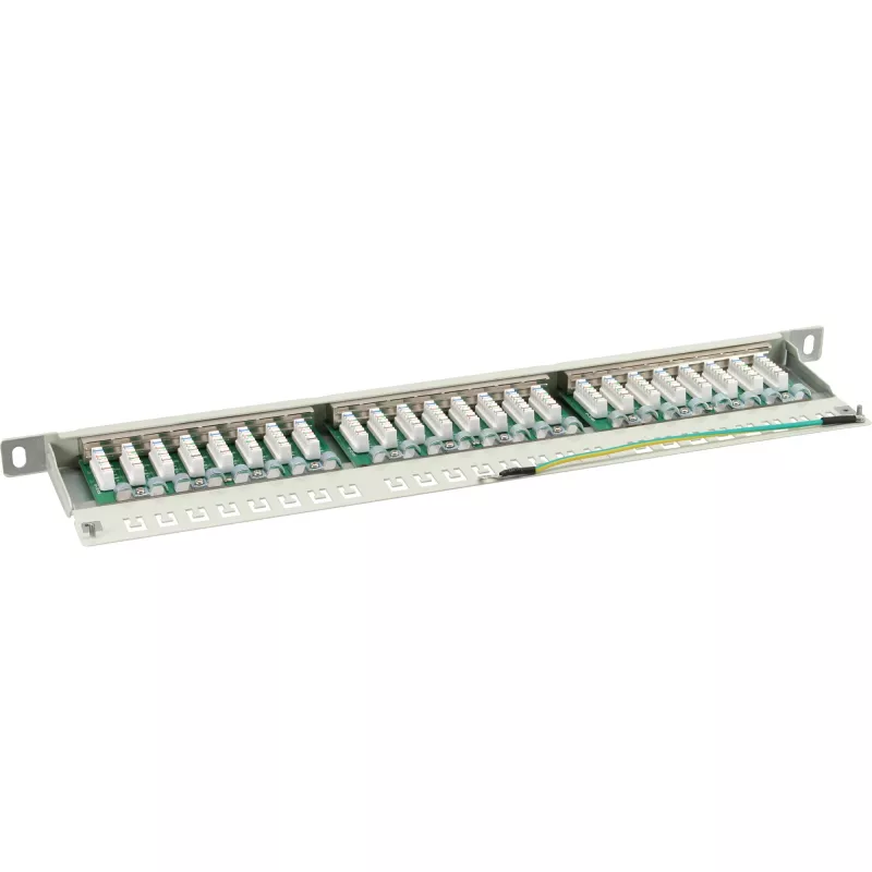 InLine Patchpanel Cat.6 24 Port 19 ιντσών 0,5 HE ανοιχτό γκρι RAL7035