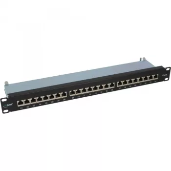InLine Patch Panel Cat.6 24 Port 19 ιντσών 1HE μαύρο RAL9005