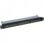 InLine Patch Panel Cat.6 24 Port 19 ιντσών 1HE μαύρο RAL9005