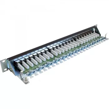 InLine Patch Panel Cat.6 24 Port 19 ιντσών 1HE μαύρο RAL9005