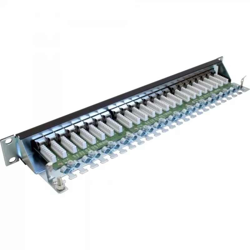 InLine Patch Panel Cat.6 24 Port 19 ιντσών 1HE μαύρο RAL9005