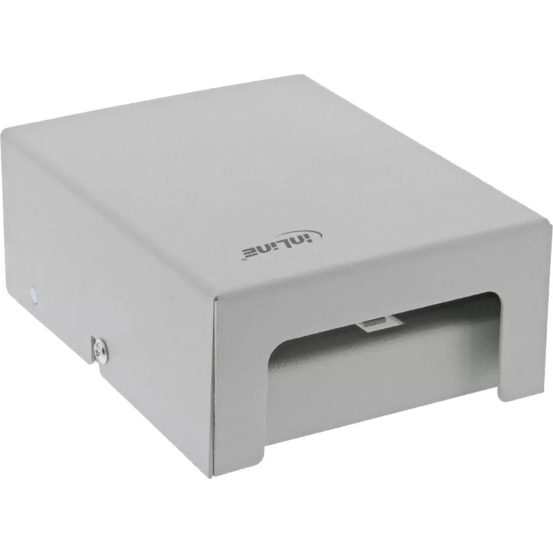 InLine Desktop-Konsolidierungspunkt-Box 4x Keystone RJ45, μεταλλικό, RAL7035