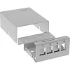 InLine Desktop-Konsolidierungspunkt-Box 4x Keystone RJ45, μεταλλικό, RAL7035