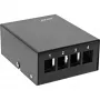 InLine Desktop-Konsolidierungspunktbox 4x Keystone RJ45, μεταλλικό, μαύρο RAL9005