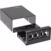 InLine Desktop-Konsolidierungspunktbox 4x Keystone RJ45, μεταλλικό, μαύρο RAL9005