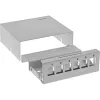 InLine Desktop Consolidation Point Box 6x Keystone RJ45, μεταλλικό, RAL7035