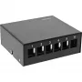InLine Desktop-Konsolidierungspunkt-Box 6x Keystone RJ45, μεταλλικό, μαύρο RAL9005