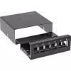 InLine Desktop-Konsolidierungspunkt-Box 6x Keystone RJ45, μεταλλικό, μαύρο RAL9005