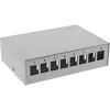 InLine Desktop-Konsolidierungspunkt-Box 8x Keystone RJ45, μεταλλικό, RAL7035