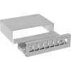 InLine Desktop-Konsolidierungspunkt-Box 8x Keystone RJ45, μεταλλικό, RAL7035