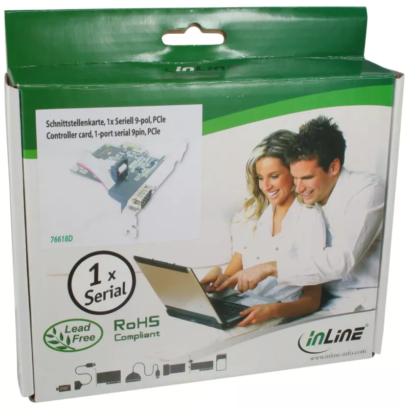 InLine Κάρτα διασύνδεσης 1 Port Σειριακή 9 Pin PCIe, InLine, 76618D