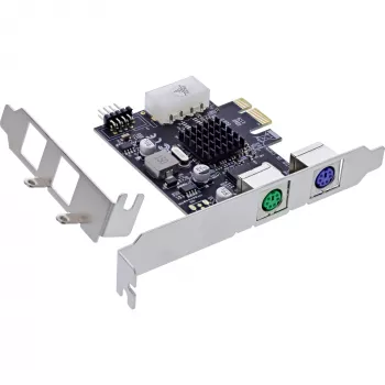 InLine Κάρτα διασύνδεσης 2x PS/2 USB-Header PCIe Αρσενικό 0,48 Gbit/s
