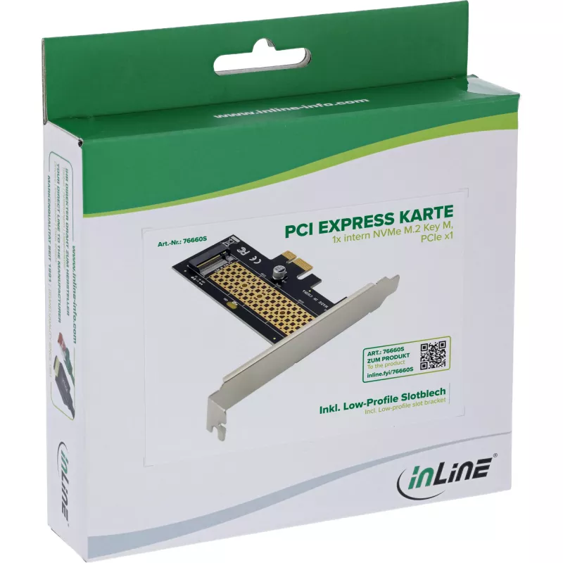 Εσωτερικός προσαρμογέας M.2 InLine 76660S PCIe 1 Gbit/s 3,3 V