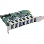 InLine USB-A 3.2 Gen.1 7 Port Host Controller PCIe, τροφοδοσία SATA