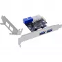 InLine 2+2 Θύρες USB 3.2 Gen.1 Host Controller, PCIe, με τροφοδοσία SATA + LP-Blende