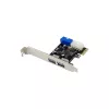 InLine 2+2 Θύρες USB 3.2 Gen.1 Host Controller, PCIe, με τροφοδοσία SATA + LP-Blende