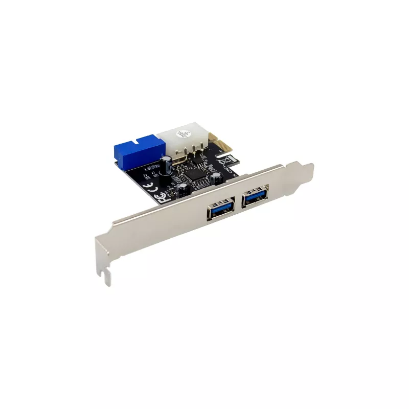 InLine 2+2 Θύρες USB 3.2 Gen.1 Host Controller, PCIe, με τροφοδοσία SATA + LP-Blende