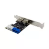 InLine 2+2 Θύρες USB 3.2 Gen.1 Host Controller, PCIe, με τροφοδοσία SATA + LP-Blende