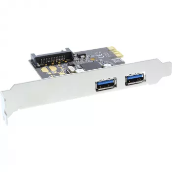 InLine Κάρτα Host Controller 2 Θυρών USB 3.0 με βοηθητικό σύνδεσμο τροφοδοσίας SATA PCIe