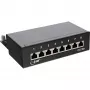 InLine Patch Panel Cat.6A Επιτραπέζιας/Επίτοιχης Τοποθέτησης 8 Θυρών μαύρο RAL9005