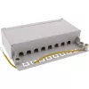 InLine Patchpanel Cat.6A Επιτραπέζιας/Επίτοιχης Τοποθέτησης 8 Θυρών ανοιχτό γκρι RAL7035