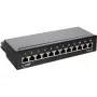 InLine Patch Panel Cat.6A Επιτραπέζιας/Επίτοιχης Τοποθέτησης 12 Θυρών μαύρο